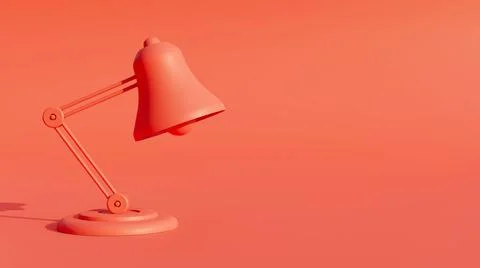 Monochromatic table lamp on flat surface Illustrazione stock