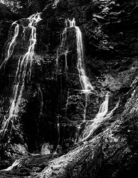 Monochromatic waterfall Stock Photos