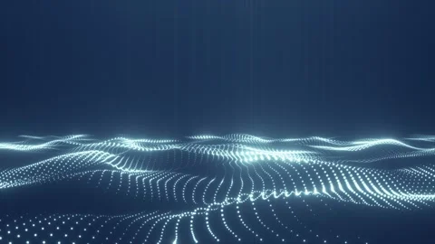 Monochromatic wave animation Stock Footage 304705470