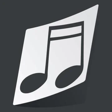 Monochrome 16th note sticker 스톡 일러스트