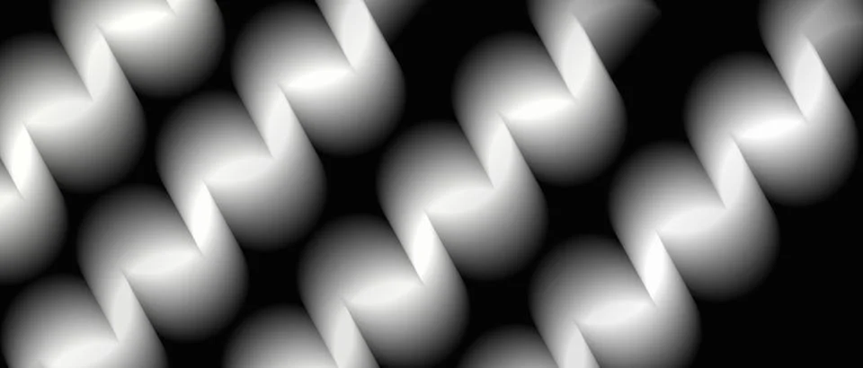Monochrome Abstract 3D Wave Pattern Background Stock Illustration