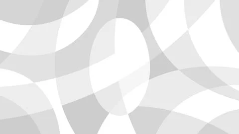Monochrome Abstract Background with Flowing Gray Curves and Circles Stock Illustration