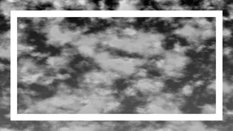 Monochrome Abstract Cloud Texture Animation with White Border Frame 스톡 동영상 334647918