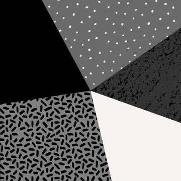 Monochrome Abstract Composition Stock Illustration