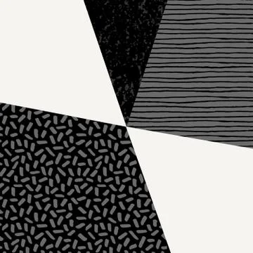 Monochrome Abstract Composition Illustrazione stock
