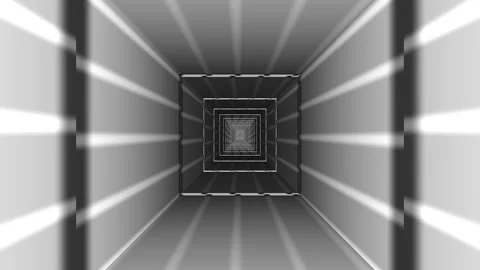 Monochrome abstract depth illusion background for video Video stock 342615896