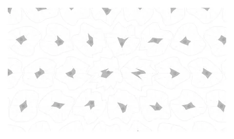 Monochrome abstract floral seamless pattern with geometric petal shapes. Stock Illustration