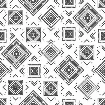 Monochrome abstract geometric pattern Stock Illustration