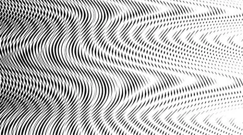 Monochrome abstract gradient background with moire effect. Stock Illustration