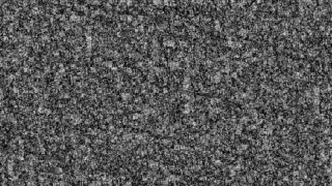 Monochrome Abstract Pixelated Square Box Floating Screen Saver Loop Stock Footage 243700722