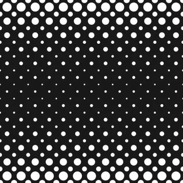 Monochrome abstract repeating halftone dot pattern background Stock Illustration