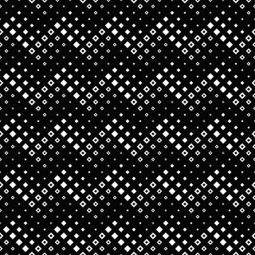 Monochrome abstract seamless diagonal square pattern background Stock Illustration