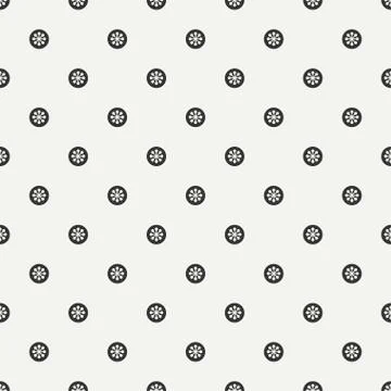 Monochrome abstract seamless floral pattern. Flowers and leaves. Wrapping paper Stock Illustration