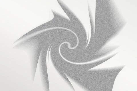 Monochrome Abstract Spiral Vector Background with Stipple Texture Stock Illustration