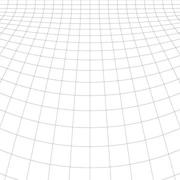 Monochrome Abstract Square Distorted Three Dimensional Grid Illustrazione stock