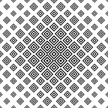 Monochrome abstract square repeat pattern Stock Illustration