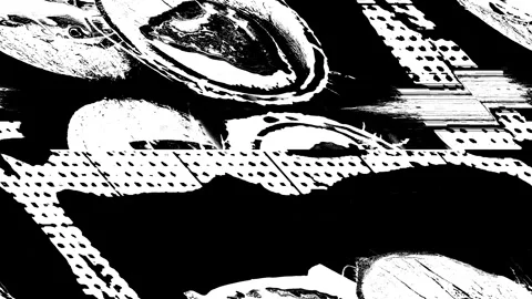 Monochrome abstract tileable seamless texture Stock Footage 310795616