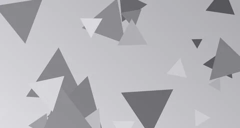 Monochrome abstract triangles on dark background Stock Illustration