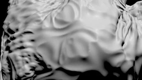 Monochrome Abstract Waves in a Surrealistic Visual Representation of Flowin.. Video stock 341926402