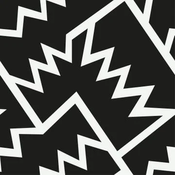 Monochrome african geometric seamless pattern Stock Illustration