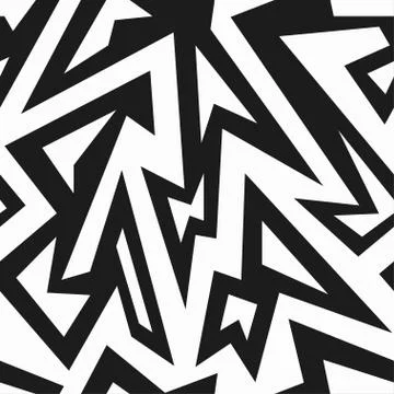 Monochrome african seamless pattern Stock Illustration