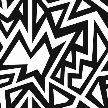 Monochrome african seamless pattern Stock Illustration