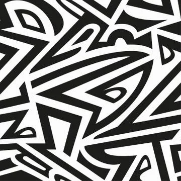 Monochrome african seamless pattern Stock Illustration