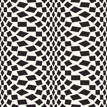 Monochrome Altered MosaicTextured Pattern Stock Illustration