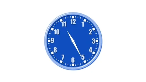 Monochrome analog clock isolated animation Stock-Footage 315764421