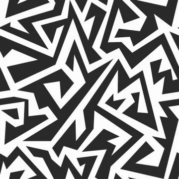 Monochrome ancient seamless pattern Illustrazione stock
