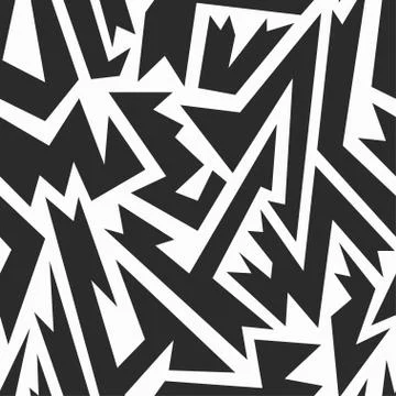 Monochrome ancient seamless pattern Stock Illustration
