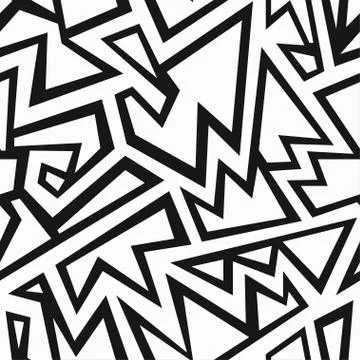 Monochrome ancient seamless pattern Stock Illustration