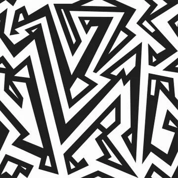 Monochrome ancient seamless pattern. Stock Illustration
