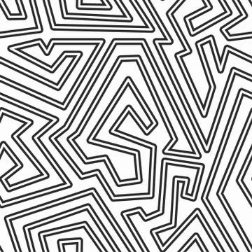 Monochrome ancient. Seamless pattern. Stock Illustration