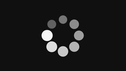 Monochrome Animated Loading Circle Design Stock Footage 301290782