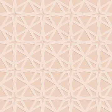 Monochrome arabic seamless pattern embossed perforated beige background, vect Stock Illustration
