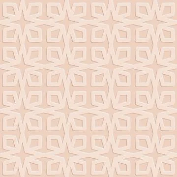Monochrome arabic seamless pattern embossed background, vector illustration f Illustrazione stock