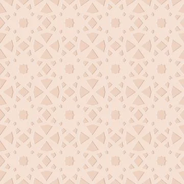 Monochrome arabic seamless pattern embossed perforated beige background for.. Illustrazione stock