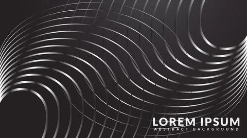 Monochrome arch line pattern. Abstract background design template Illustrazione stock