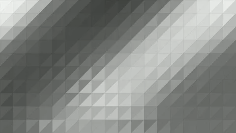 Monochrome Architectural Slate Gray Low-Poly Triangular Facet Wave Loop Stock Footage 346647826