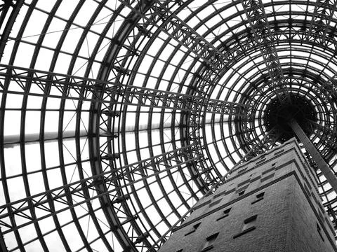 Monochrome Architecture Interior Stock-Fotos