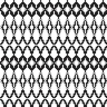 Monochrome Argyle Knitting Grid seamless pattern design Ilustração Stock