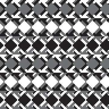 Monochrome Argyle Knitting Grid seamless pattern design 스톡 일러스트