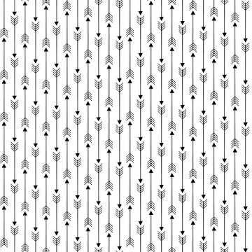 Monochrome arrows seamless background..Vector repeating texture. Can be used  Stock Illustration