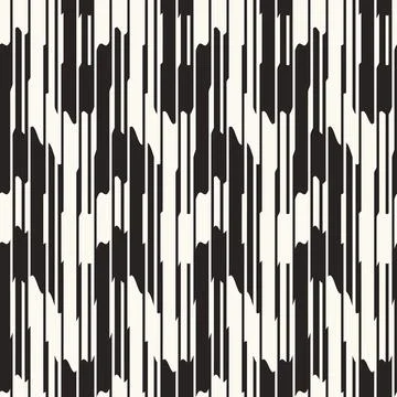 Monochrome Art Deco Stripes Pattern Stock Illustration