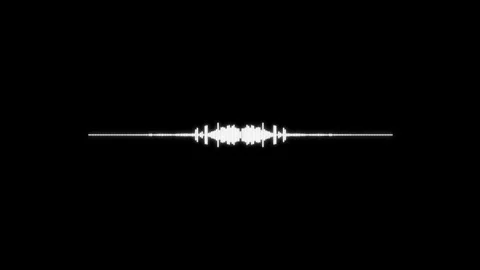 Monochrome Audio Waveform Equalizer Pulsing Signal Visualization Loop Vídeo Stock 331774342
