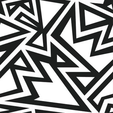 Monochrome aztec seamless pattern Stock Illustration