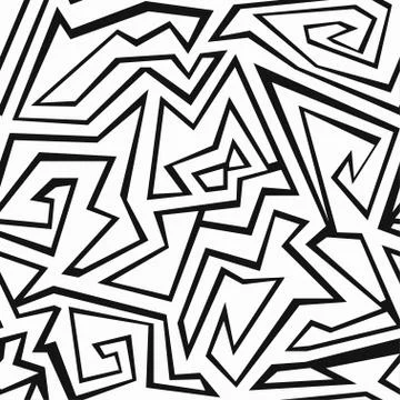 Monochrome aztec seamless pattern Illustrazione stock