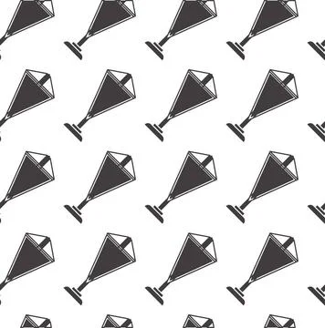 Monochrome background for triangular pennants Seamless pattern with black ... Stock Photos