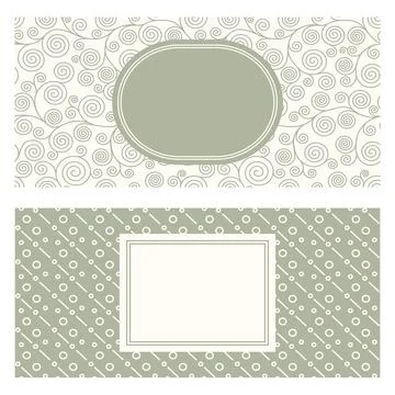 Monochrome banner templates, patterned abstract geometric background. Packa.. Stock Illustration